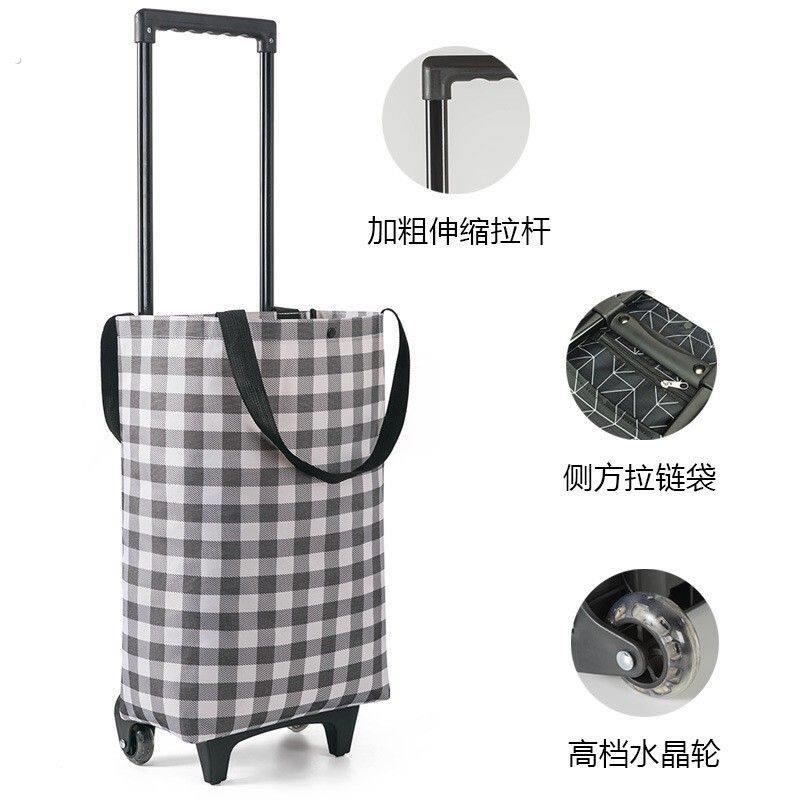 买菜小拉车购物车轻便买菜车轮子购物袋拖车折叠便携购物袋拉杆车