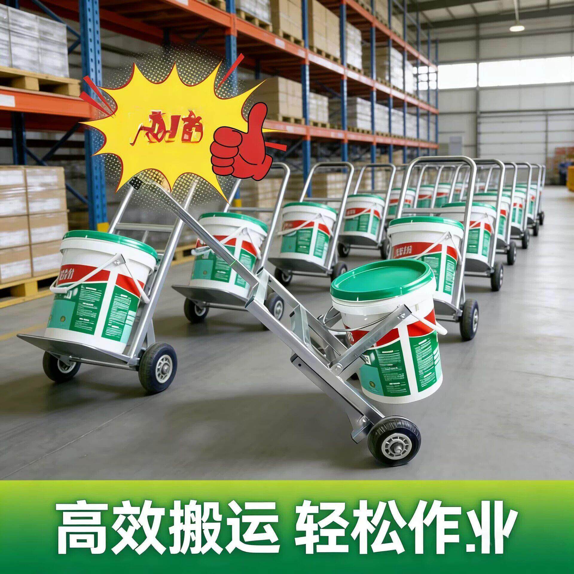 倒水手拉车自流平拉泔水桶拉杆农村家用脏运垃圾粪桶提沙省力神器
