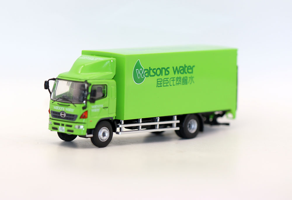 Tiny微影1/76 HINO 500日野中型厢式货车屈臣氏水运输车模型限定