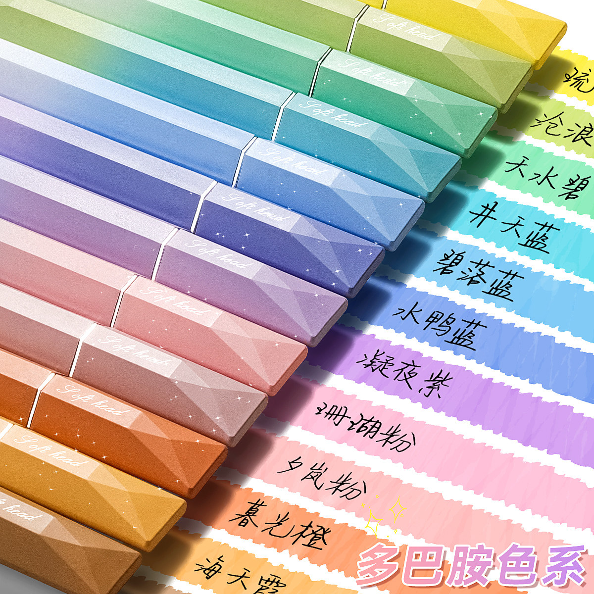 多巴胺荧光笔高颜值棱镜渐