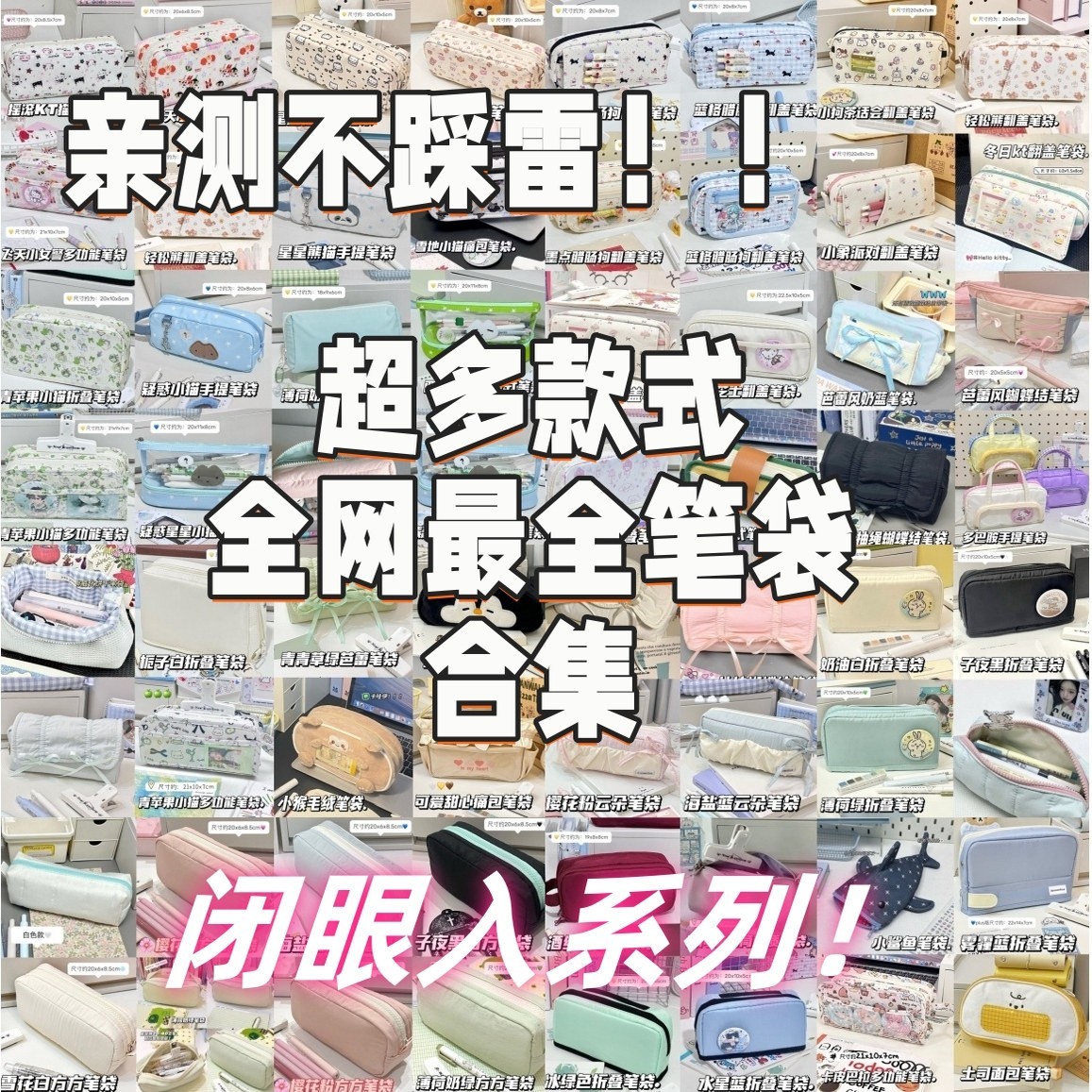 2025新款亲测闭眼不踩雷笔袋合集ins高颜值大容量可携式学生党笔袋