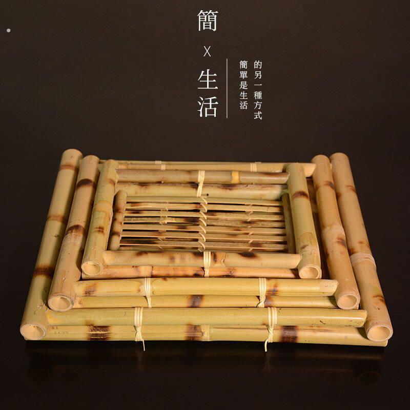 中式复古竹制托盘竹托盘长方形竹子餐盘点心盘菌菇盘乳鸽餐盘茶盘