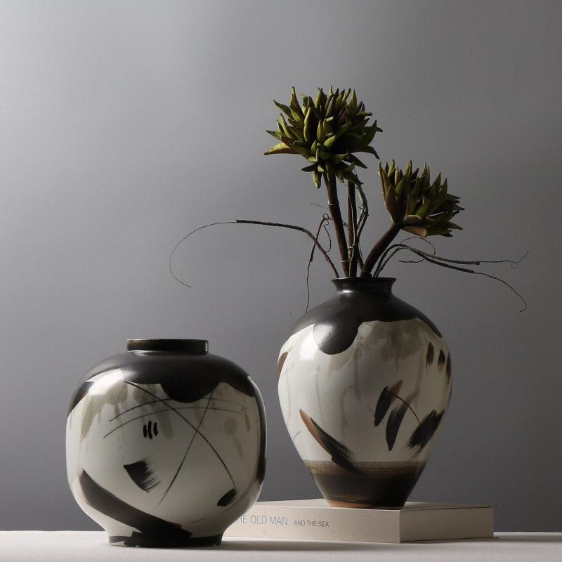 采购产品水花瓶,中世纪创意陶瓷装饰品,模型房间客厅插花装饰品