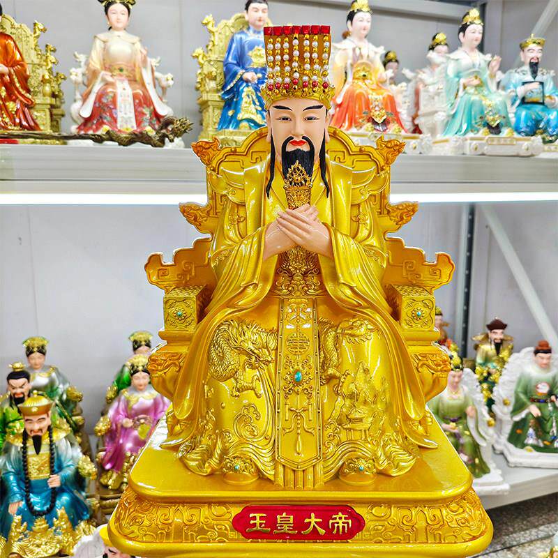 新款树脂玉帝王母真身玉皇大帝王母娘娘神像瑶池金母家用佛堂摆件