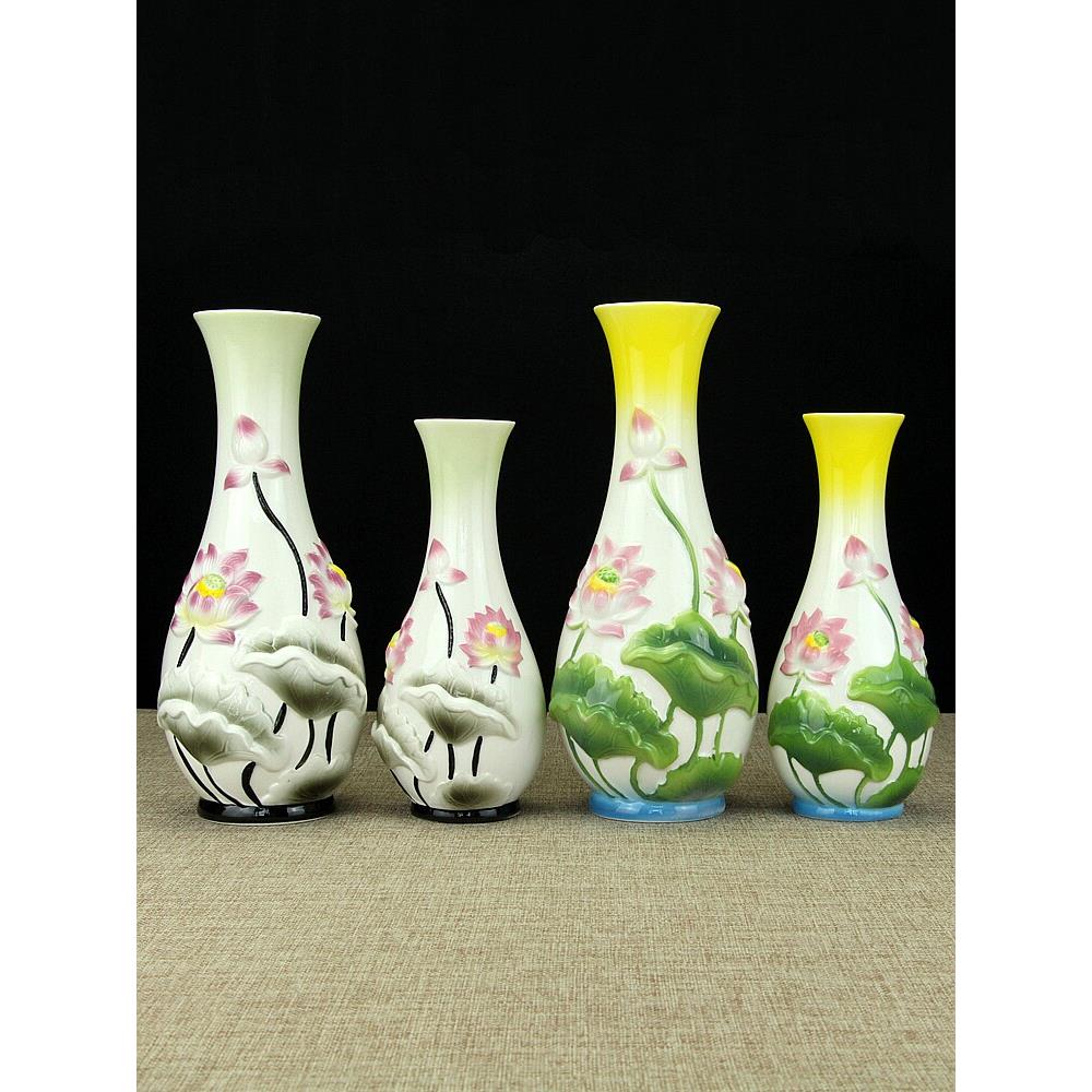 陶瓷净水瓶观音瓶佛前花瓶莲花水瓶花蜜瓶佛花瓶家装插花