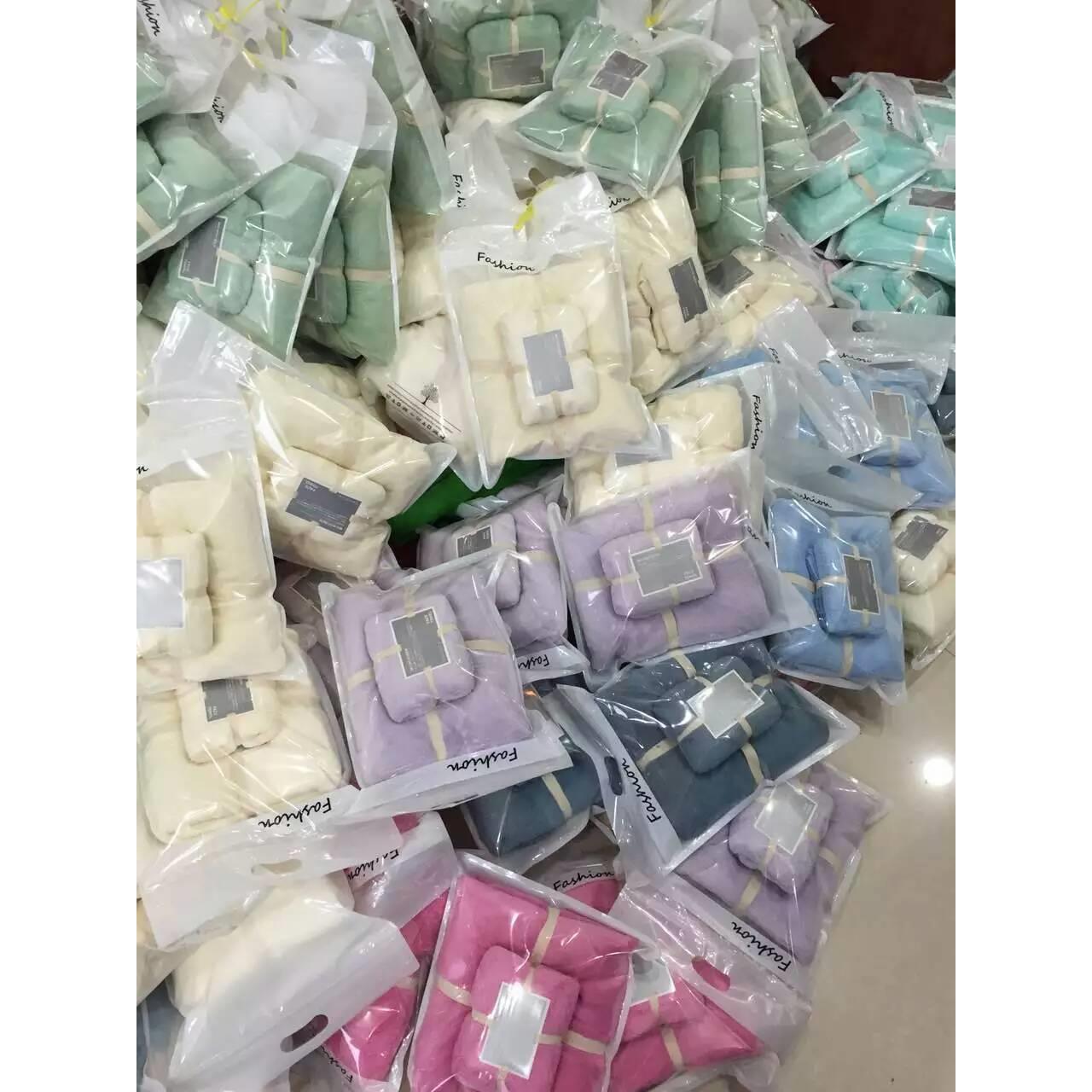 清仓特价纯色毛巾浴巾两件套装加厚加大浴巾吸水柔软