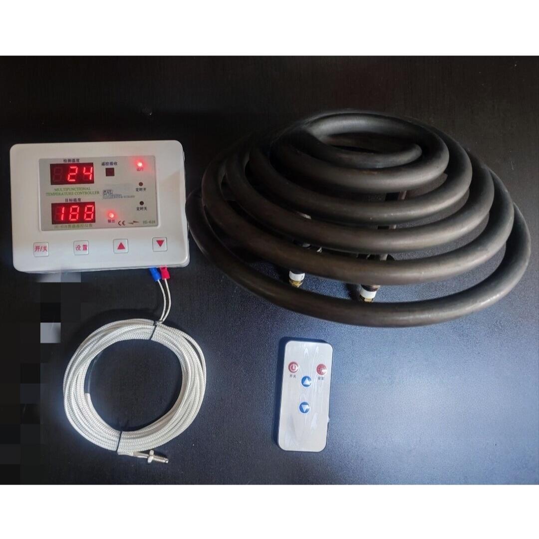 回风炉锅灰烧饼炉加热管加热圈干烧发热盘220V4000瓦炭改电发热管