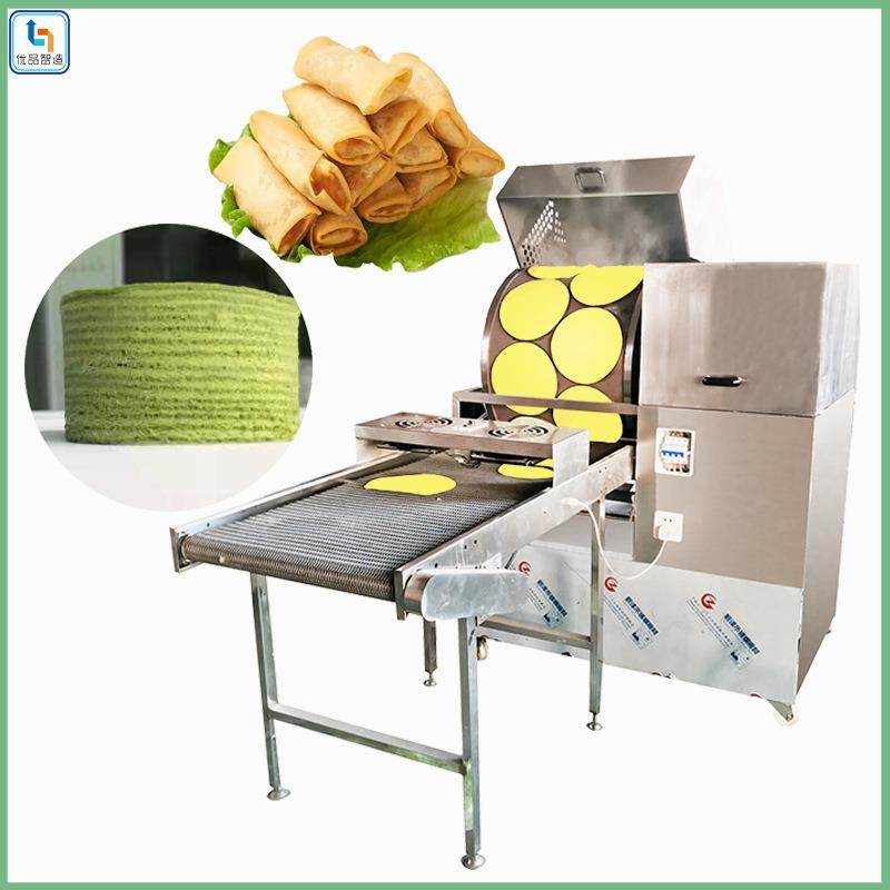 商用全自动烤鸭饼机多功能春饼机春卷皮机蛋皮饼千层饼机烤饼机器