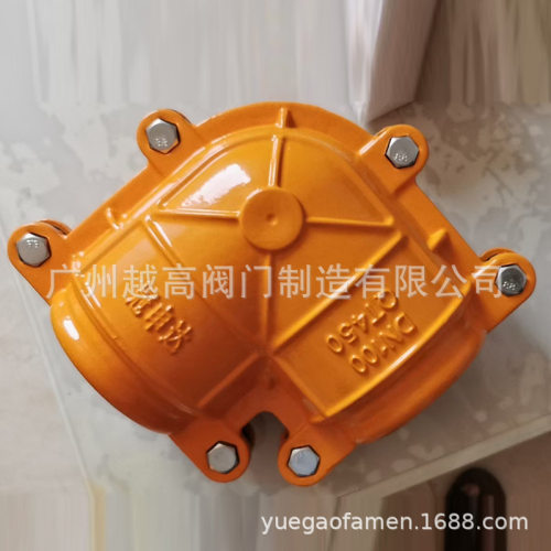 冠申达弯头哈夫节 球墨铸铁90度管道抢修器堵漏器弯头快速抢修节