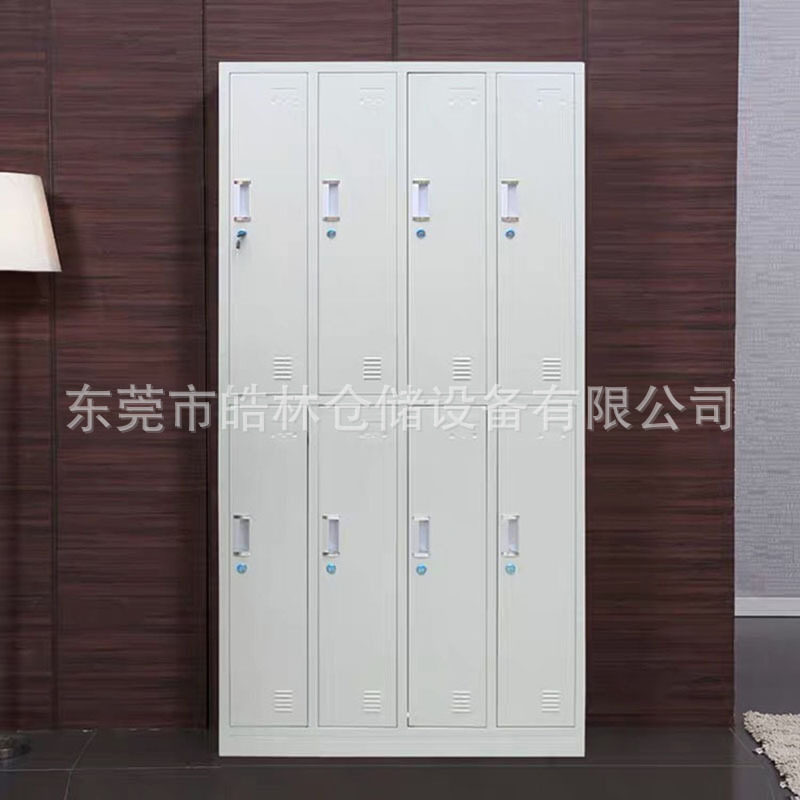 厂家供应8门铁皮更衣柜不锈钢储物柜车间员工衣帽存放柜宿舍衣柜