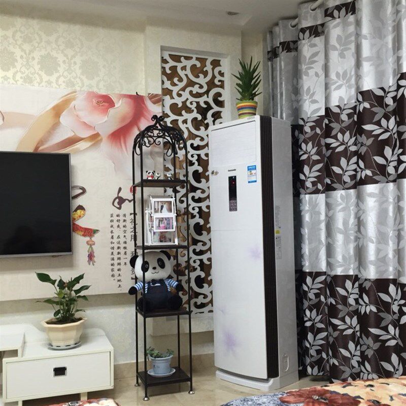复古实木落地式书房书架客厅花架装饰品架子大厅鸟笼置物展架层架