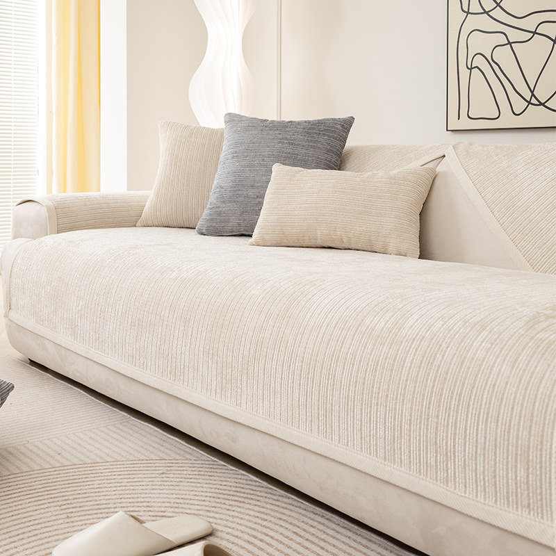 雪尼尔沙发垫2023新款四季通用坐垫防滑皮沙发套罩巾盖布全包定制