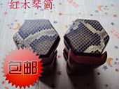 扁孔初学演奏 圆孔 红木二胡琴桶 蒙皮二胡桶六角琴桶带底座音窗