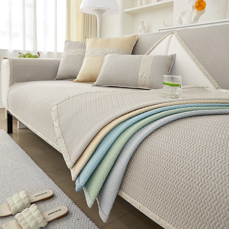 凉豆豆冰丝沙发垫夏天沙发凉垫防滑沙发盖布套罩沙发凉席坐垫全包,居家布艺,沙发垫,淘宝优惠券,粉丝福利购,淘宝优惠卷