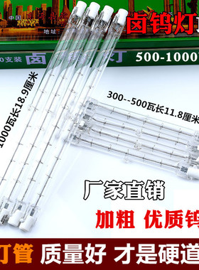 顶式卤钨丝太阳灯碘钨灯管烤鸭炉300W500w1000W瓦广告投光摄影灯