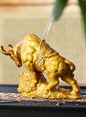 铜牛摆件金牛旺市牛生肖牛财运如虹家居店铺乔迁开业礼品装饰摆设