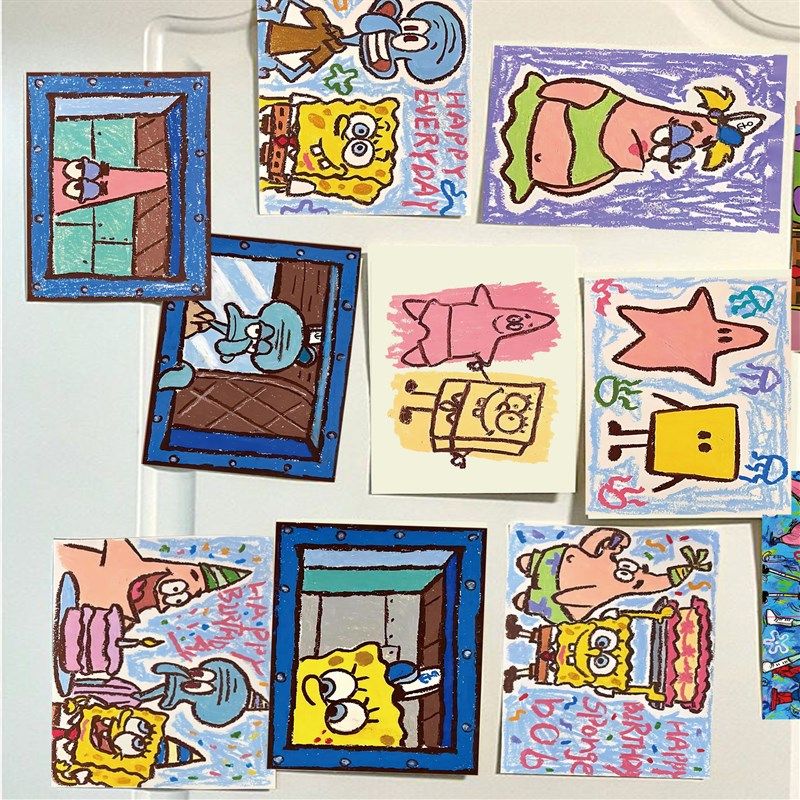 派大星油画棒网红拍照背景墙面装饰海报房间装饰宿舍卡通海报潮,家居饰品,文化墙贴,淘宝优惠券,粉丝福利购,淘宝优惠卷