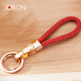 手工编织皮绳钥匙扣男女简约创意时尚礼品车钥匙挂饰高品质钥匙圈