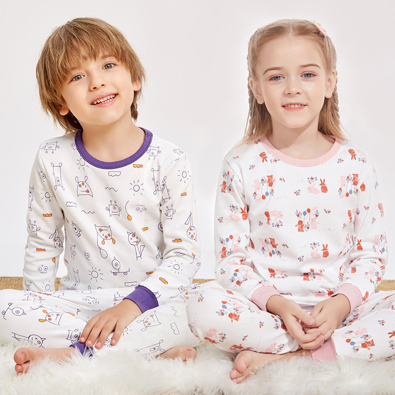 儿童秋衣秋裤套装纯棉男童女童保暖内衣全棉宝宝打底衣睡衣棉毛衫,童装/婴儿装/亲子装,内衣套装,淘宝优惠券,粉丝福利购,淘宝优惠卷