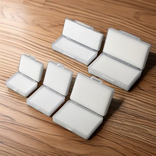 方形透明塑料盒小pp盒子光学玻璃镜片钨钢包装盒带防震海棉收纳盒