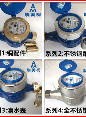 埃美柯LXS-E铁壳旋翼湿式冷水表DN15 20 25 32 40 50 4分6分 099