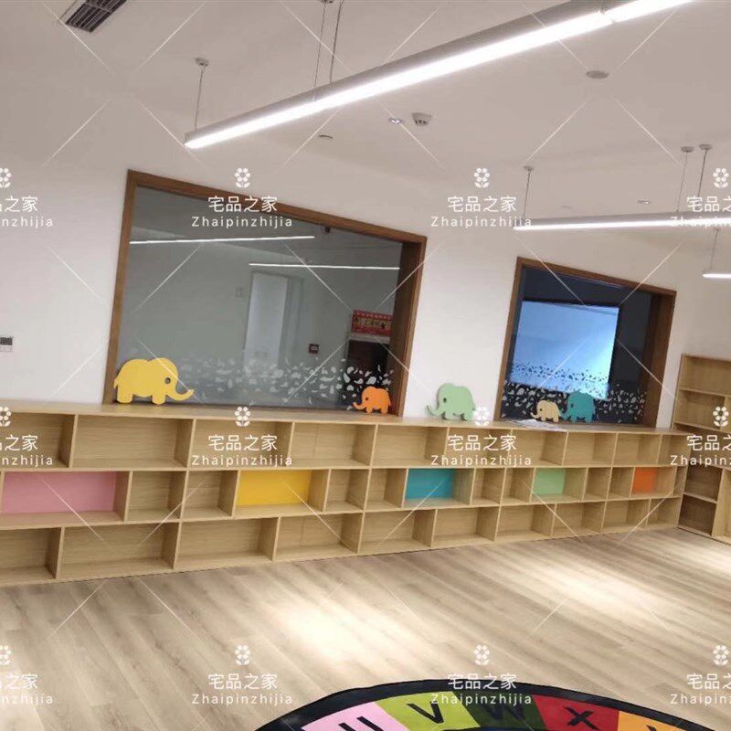 幼儿园矮柜组合设计绘本馆图书馆家用展示架
