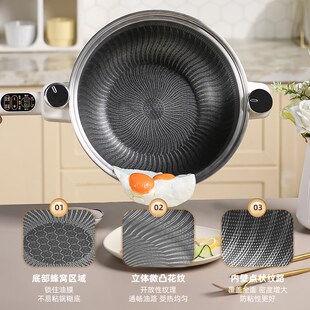 电炒锅家用多功能爆炒电炒菜炒锅一体式电煮锅电热锅蒸煎炒电火锅