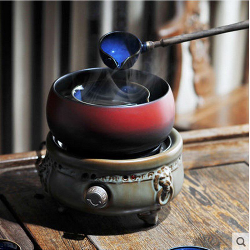 电陶炉煮茶器陶瓷黑茶电热陶壶煮茶炉茶具泡茶干泡碗茶具家用复古