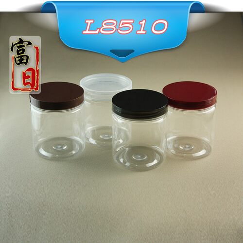 L8510塑料瓶子透明饼干花茶密封罐食品级包装瓶加厚圆形500ml