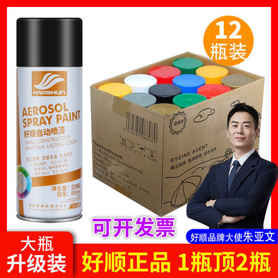整箱装批自动手摇喷漆罐金属防锈家俱木器漆汽车涂鸦墙面黑白色发
