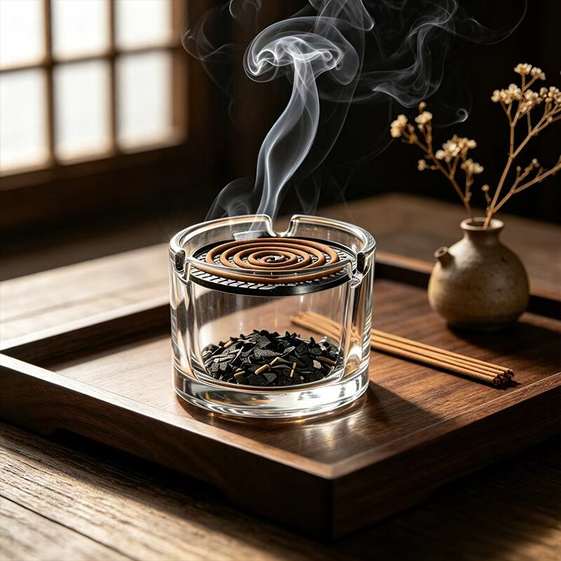 防飞灰中式高硼硅玻璃茶壶香炉