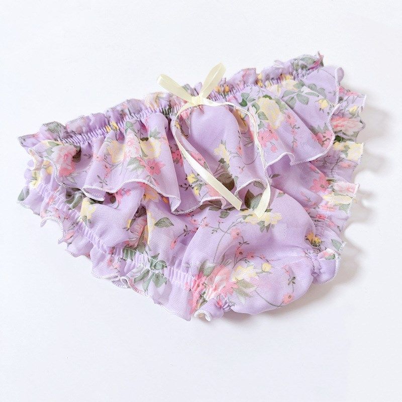 K019男士公子荷叶边裙摆男体女款中腰雪纺纱性感可爱男穿女士内裤,女士内衣/男士内衣/家居服,男三角内裤,淘宝优惠券,粉丝福利购,淘宝优惠卷