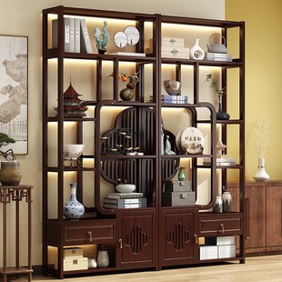 博古架展示柜茶具茶叶置物架多宝阁酒柜玄关柜隔断柜客厅柜屏风柜