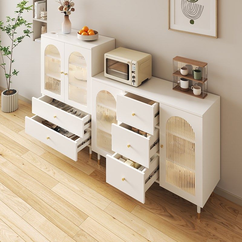 法式奶油风餐边柜一体靠墙家用小酒柜客厅储物柜定制餐柜厨房橱柜,住宅家具,餐边柜,淘宝优惠券,粉丝福利购,淘宝优惠卷