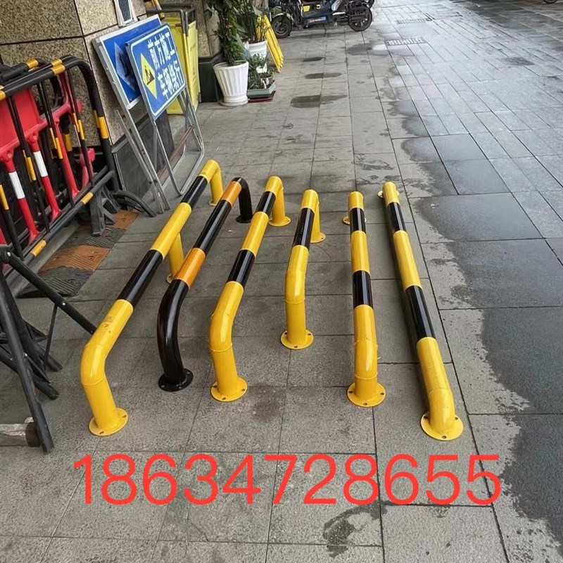 河南u型钢管护栏车位防撞护栏道路隔离栏杆M型防护栏U形桩挡车器