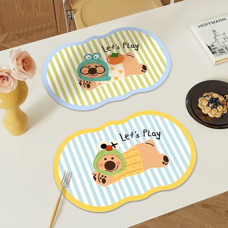 新款卡通皮革餐垫防水防油家用餐桌隔热垫碗垫杯垫防烫耐高温免洗,居家布艺,餐垫,淘宝优惠券,粉丝福利购,淘宝优惠卷