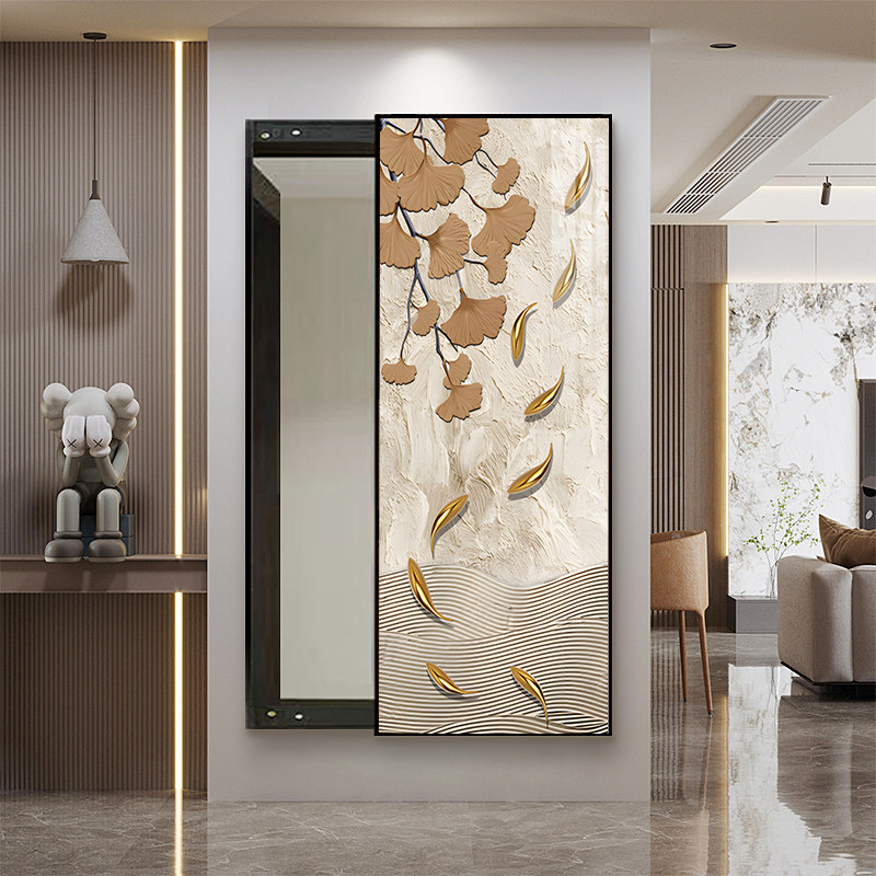 九鱼图艺术镜隐形全身镜推拉隐藏式镜子卧室试衣镜壁挂家用穿衣镜,住宅家具,穿衣镜,淘宝优惠券,粉丝福利购,淘宝优惠卷