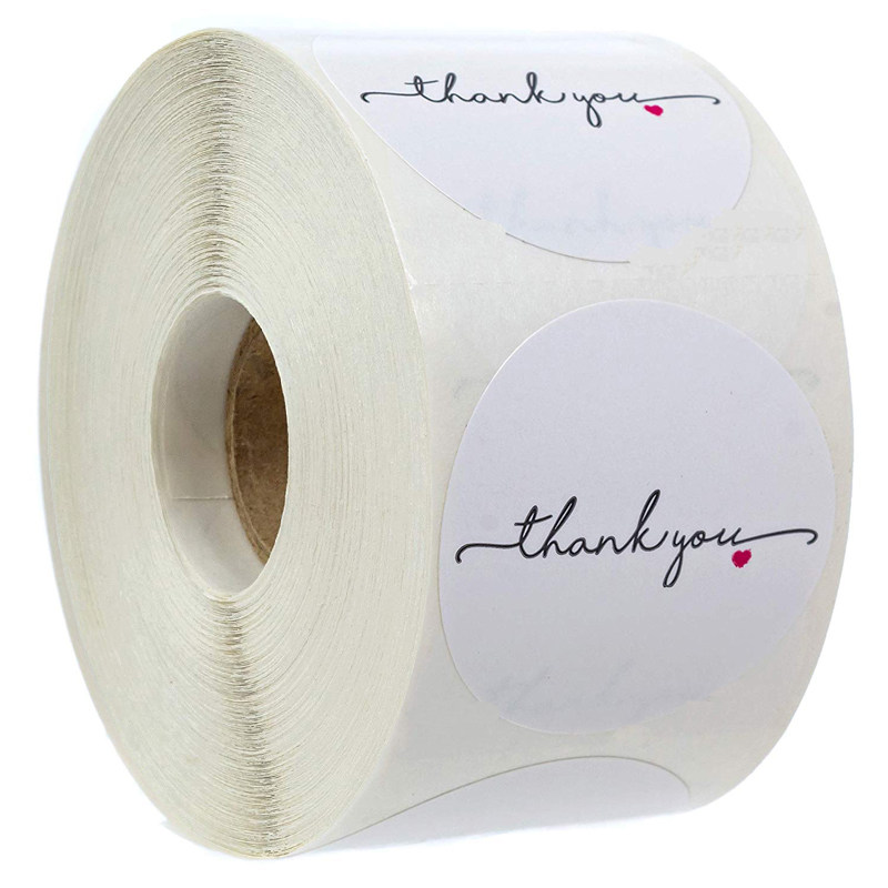 500张/卷感谢贴纸烘焙标签封口贴礼物装饰信封密封简约爱心贴纸,文具电教/文化用品/商务用品,贴纸/立体贴纸,淘宝优惠券,粉丝福利购,淘宝优惠卷