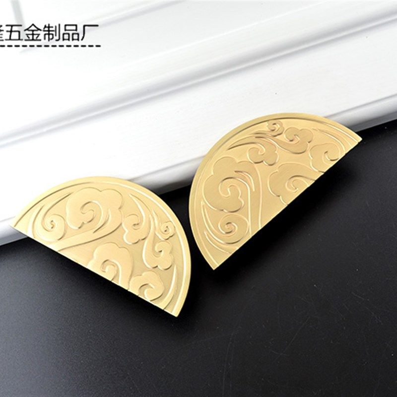 新中式半圆形柜门对开门把手书柜橱柜柜子锌合金小拉手北欧式拉手,基础建材,小拉手,淘宝优惠券,粉丝福利购,淘宝优惠卷