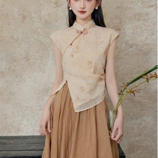 汉服女成人唐装中式女装中国风半身裙盘扣国风上衣夏天新中式套装