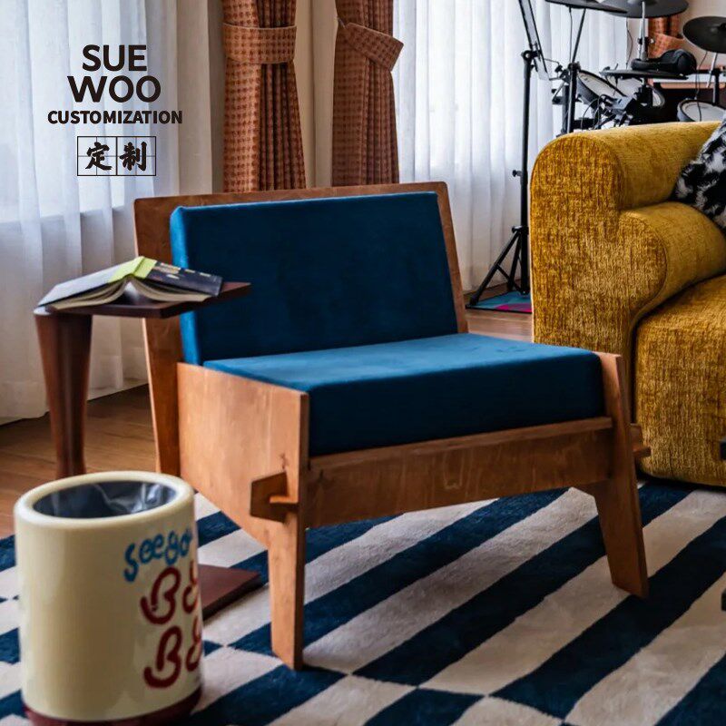 素物手造【半躺沙发】小户型家用休闲沙发椅客厅阳台全实木单人椅,住宅家具,沙发椅,淘宝优惠券,粉丝福利购,淘宝优惠卷