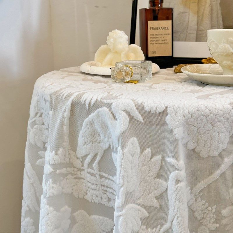 法式复古蕾丝加厚立体浮雕公主纱风桌布茶几床头柜盖巾拍摄台布,居家布艺,桌布,淘宝优惠券,粉丝福利购,淘宝优惠卷