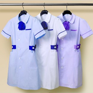 护士服夏季短袖美容服保育服医护工作服白服护理学校医美导医工服