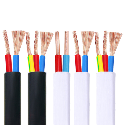 国标纯铜电线家用二芯三芯软线花线0.75 1 1.5 2.5平方白色护套线