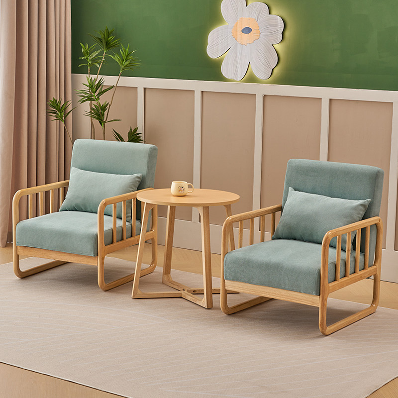 休闲椅阳台三件套小桌椅单人民宿靠背椅民宿酒店接待会客沙发椅子,住宅家具,沙发椅,淘宝优惠券,粉丝福利购,淘宝优惠卷