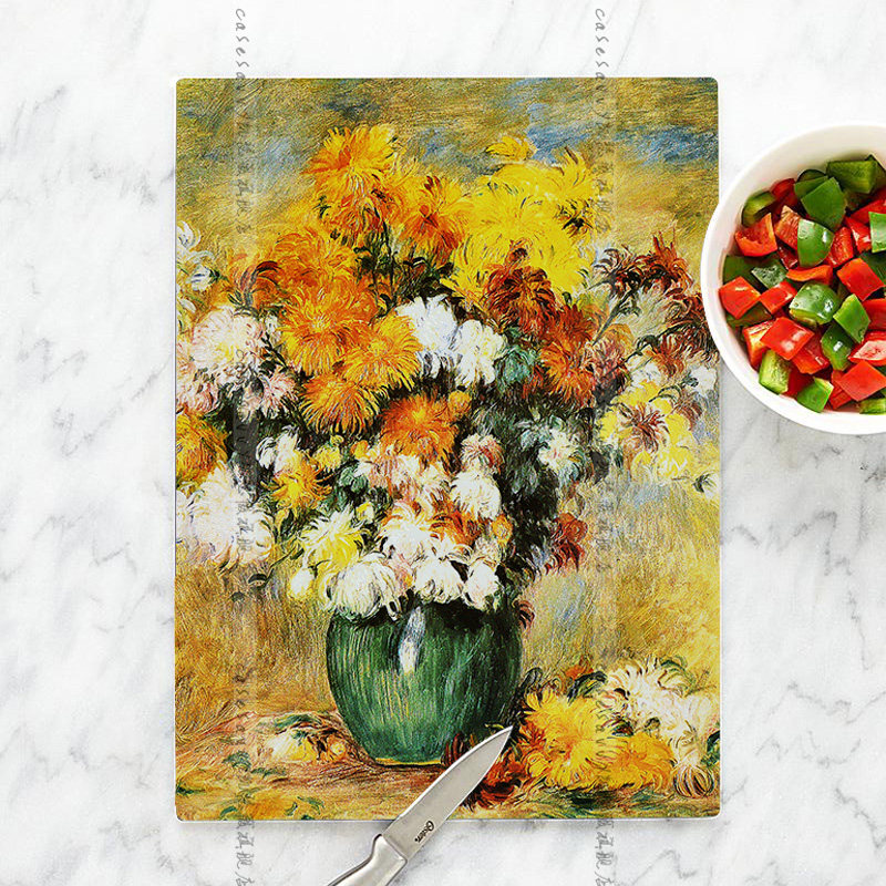 雷诺阿油画竖款钢化玻璃菜板宝宝辅食砧板切水果案板面板隔热垫,厨房/烹饪用具,砧板/菜板,淘宝优惠券,粉丝福利购,淘宝优惠卷