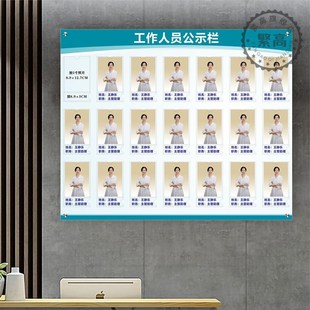 工作人员岗位牌员工信息医护人员一览表职务公示牌医生简介展示牌
