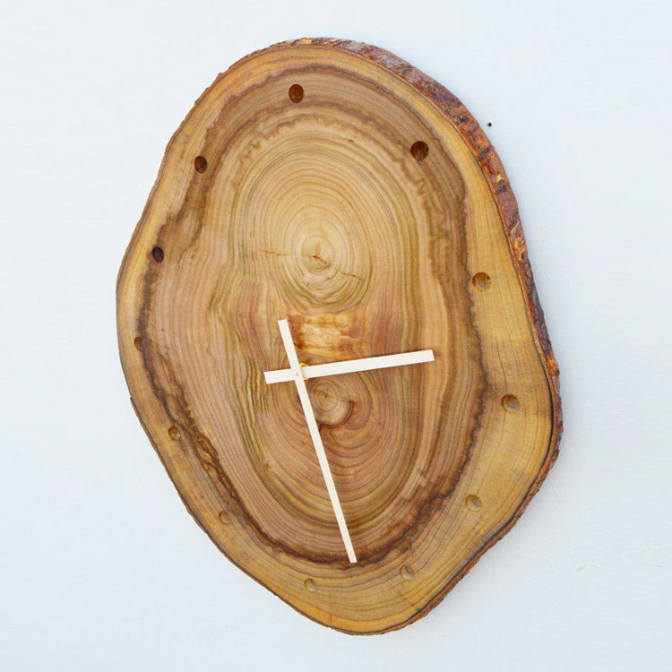 昆园原木质年轮时钟表复古田园个性静音实木挂钟客厅大号创意壁钟,家居饰品,挂钟,淘宝优惠券,粉丝福利购,淘宝优惠卷
