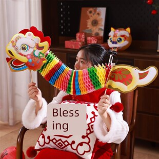 新年装饰场景布置2026马年春节过年年货仪式感舞龙醒狮子拍照道具