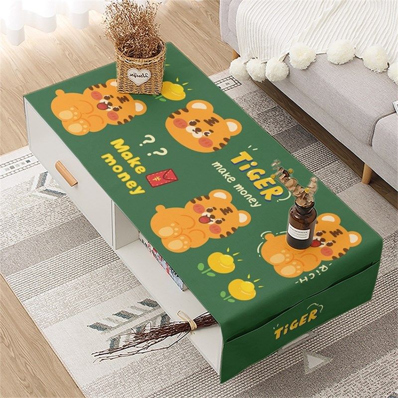 可爱小老虎 茶几桌布客厅桌垫防水防烫茶几布盖布盖巾棉麻口袋,居家布艺,桌布,淘宝优惠券,粉丝福利购,淘宝优惠卷